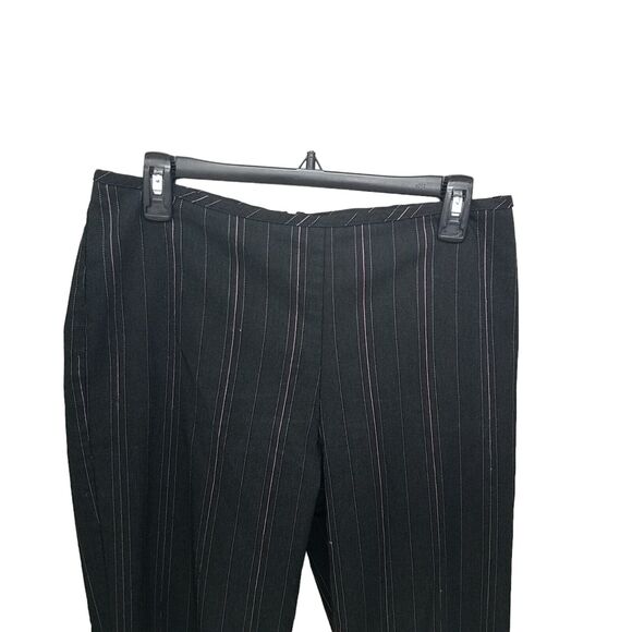Blu Sage Womens Size 10 Black Striped Dress Pants - Picture 8 of 10